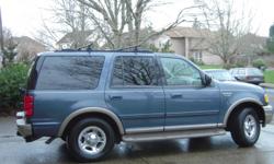 2000 Ford Expedition-Eddie Bauer 4X4
5.4 Liter; V8
New Tires in April 2010
145,000 miles
Yakima Rack
Electronic Trailer Breaks for Towing
- Driver Info Center
- Outside Temperature Gauge
- Digital Compass
- Illuminated Running Boards
- Power, Signal,