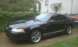 2000 Mustang. Black. V-6,3.8, 130,000 miles. Looks and runs good.