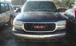 THIS 2000 GMC YUKON RUNS GOOD, POWER WINDOWS, POWER DOOR LOCKS, 3RD ROW SEATING. COME CHECK IT OUT AT: BARGAIN AUTO MART, INC. / 5940 58TH STREET N. / KENNETH CITY, FL 33709.
OR GIVE US A CALL AT: --