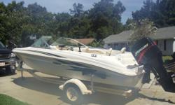 2000 Sea Ray 18 foot. good condition. includes trailer, canvas cover, bimini top, trolling motor, ski pole, am/fm radio, marine CB radio, depth finder, bow cushions, front and rear pedestal seats, live well. Motor is a 2000 115 HP Mercury. Low hours.