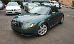 2001 Audi TT , 6 speed manual , 225 model , convertible , drives great , very clean , leather heated seats , power everything , Bose sound system , great tires , alloy wheels , key less entry with alarm system and much more.
Only 95 K miles. !!!!&nbsp;
I