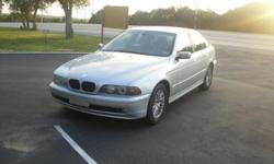 I have silver clean 2001 BMW 530I with 148k miles Premium package Leather seats power windows and locks cruise control alloy wheels wood grain interior 80% tires clean inside and out CD player Satelite radio cold ac hot heater climate control power seats