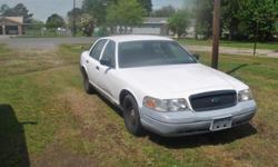 Ex-Cop car. 2001 Crown Victoria. Runs great. Brand new alternator and spark plugs. Only thing wrong with it is the coil on plug no. 4 needs to be change. Runs great regardless! 1200 firm. E-mail, call or text 337-936-3032.