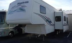 The ever so popular 2001 Montana 2750 5th wheel by Keystone is available for sale now. This deep single slide model has all you need to feel right at home. There are Lots of windows, storage and key features that are sure to fill your family needs. In
