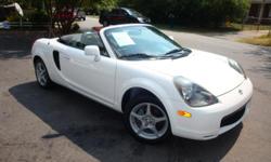 Great 2001 Toyota MR2 , manual , Spyder , extra clean , cold a/c , CD player , key less entry with alarm , leather seats , power windows , power locks , electric mirrors , factory wheel and much more . Low mileage.
Only 116 K miles.
I am a dealer / Broker