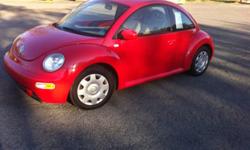 This 2001 Super Clean Beetle is Rosie Red with Off White Leather Interior, very bright inside and out. Engine is a 1.9 Turbo Diesel 4 cyl that gets 42+ mpg with a Automatic Transmission and all of the power options included. Stop by" Stallion Auto Sales