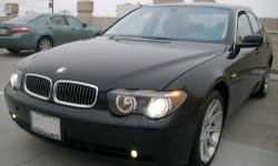 Beautiful 2002 Bmw 745I Sedan 4D with Black exterior / Grey Interior. The car has 162,123 highway miles. Options: Back-up sensors, sport seats, heated seats / cold seats, sunroof, cd, premium sound, navigation, a/c, cruise control. Clean title with Clean