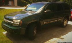 2002 Chevy Trailblazer ready to sell!!! Icy A/C, Power Windows, Power Locks, Little to no rust, exterior has no scratches or dents, interior has no cuts or stains, great condition! 4.2L, V6 engine runs like new! Accident free and title is in hand! Auto
