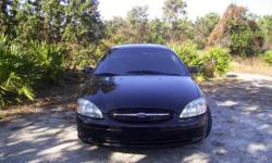 Black 4 Door 2002 Ford Taurus SES with gray leather interior.
Excellent condition with AM/FM Stereo-CD player, Cruise Control, Moon Roof, Tinted Glass.
103k , good average for the year.
For more information, please call at (786) 462-1742 or (239)