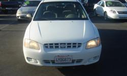 2002 HYUNDAI ACCENT WHITE STOCK#2U329033
ASKING PRUCE$4,988 PLUS TAX LIC,DOC FEES
CALL TODAY FOR MORE INF.@(909)984-8000
DC MOTOR SPORTS INC,
958 E. HOLT BLVD
ONTARIO CA,91761
(909)984-8000
10AM - 7PM
WWW.DCMOTORSPORTS2009.COM