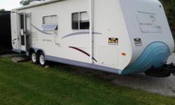 Private owner 27ft Jayco RV w/slideout, sleeps 6.&nbsp; Equipped with Air/Furnace, TV/DVD Combo, AM/FM Cassette, Gas stove, microwave, frig/freezer, Electric power jack for easy set-up.&nbsp;Excellent Condition ...has always been stored in the