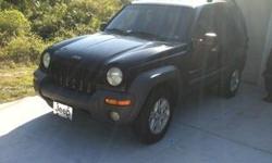 2002 JEEP LIBERTY SPORT (GREAT DEAL VERY NICE JEEP)$2500.00 or OBO (car is in naples florida)
GOOD LOOKING AND VERY CLEAN RUNNING CAR
EXERIOR COLOR: BLACK WITH SILVER INTERIOR VERY CLEAN
SATELLILE RADIO W/REMOTE PREMIUM SOUND/CD PLAYER
IPOD CONNECTIVITY