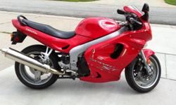 Tornado red 2002 Truimph ST 955i. Low miles (20k), engine is in excellent condition. Minor body damage.