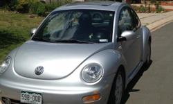Silver 2002 VW Beetle, 45,000 miles immaculate condition, power roof, new Pirelli tires, $5500.00 obo. &nbsp;Call 502-6323.