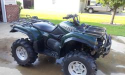 2002 Yamaha Grizzly 660with:
&nbsp;Warn winch, Camouflage Chaps, 26" Tires with Aluminum Wheels, Factory Tires and wheels. &nbsp;If interested call --. &nbsp;Price $3200.00 OBO