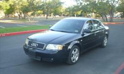 2003 Audi A6 Black on black with 143k miles alloy wheels cold ac leather seats power everything 4 door CD changer and tape player sedan sunroof good tires current tags runs and drives great asking $5500 for it please call 512 294 6337
&nbsp;