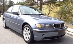 This is a 2003 Bmw 325I
Automatic Transmission
Exterior Color Beige Blue
Interior Leather Tan
SUNROOF
Power Seats
Power Locks
Power Mirrors
Memory seat
Mileage: 146k!!!!!!
Current Emission!!!!!
Cold AC
Hot Heat
TIRES ARE IN GOOD CONDITION
ALLOY WHEELS