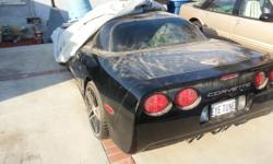 2003 Chevy Corvette Z06 Has some front end damage Engine and transmission still in good shape, part out or sell whole car (909) 201-9836