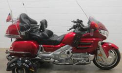 VERY NICE USED 2003 HONDA GL1800 GOLDWING WITH A TOW PAC KIT INSTALLED ON THIS BIKE
THIS BIKE WILL MAKE SOMEONE AN EXCELLENT GOLDWING DEAL!!!!!! THE TOW PAC KIT CAN EASILY BE TAKEN OFF IF NOT NEEDED OR CAN BE ADDED BACK ON VERY EASILY ALSO. THIS BIKE HAS