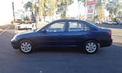 Runs great !! Selling a 2003 Honda Civic EX Sedan, Blue, 4 Cylinder, Automatic, FWD, 4&nbsp;doors. Interior has Power windows, Power locks, and Cloth seats. Body: Paint looks great!!!, Tires good,&nbsp; Brakes good and all lights work. Smog papers