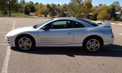 Sterling Silver 2003 Mitsubishi Eclipse GTS Sport Coupe - Only 73k miles! One owner, great condition, regular maintenance completed. $7000 OBO
*3.0L SOHC 24 V V6 w/ MPI Fuel Injection
*Sportronic 4-SPD Auto O/D Trans
*Dual Front & Front Side Air Bags
*ABS
