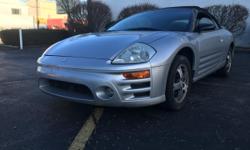 2003 Mitsubishi Eclipse GS SPYDER with only 96k miles. Runs and drives like a champ. Has black leather seats, power windows, power locks and power top. Everything works. Even has cruise control. New tires and clutch. Call or text me at 216-688-7839