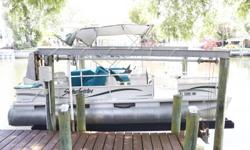 This boat Runs Great and is very safe for the family . Has 4 posted fishing chairs with two Live Wells up front . Bimini Top , Lounger , Pit Group with Table , Full foold out HEAD , Custom Canvas for the couches and helm , Everything works well , Throtles