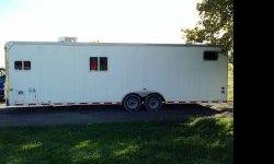 28 ft. With 13 ft. garage. Great for hauling motorcycles, 4 wheelers, dirt bikes or just use the back for extra living quarters or bedroom. Please call 513-748-7748 or 260=748=7748 after 11:00 am.