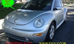 CLEAN TITLE, CLEAR AUTOCHECK, RECENT SMOG CERTIFICATE IN FILE. VERY CLEAN INSIDE AND OUT, NO ACCD.'s.
GREAT LOOKING COMPACT GAS SAVER
THIS SILVER BEETLE RUNS AND DRIVES EXCELLENT
GRAY LEATHER INTERIOR W/HEATED SEATS
POWERFUL YET GAS SIPPING 4 CYLINDER