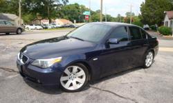 2004 BMW 530 , automatic , navigation , sport package , premium wheels , great tires , runs and drives great , very clean in and out , power windows , power locks , power mirrors , power sunroof , Cd player , cold a/c , leather seats and much more.
Only