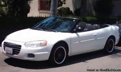 2004 Chrysler Sebring Convertible,This car runs great and is in good condition It has approx. 114 000k miles, title clean, It comes with 2 Door, Automatic Transmission,V6, 2.7 Liter, new Wheels, Air Conditioning , exterior white , interior color black,