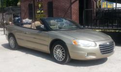 Sebring
&nbsp;
Spring is here...Time to go Topless! with this 2004 Chrysler Sebring Convertible LXi. She has the perfect Champagne/Gold exterior with a matching excellent condition Top. The alloy wheels with tires that have plenty of tread on them