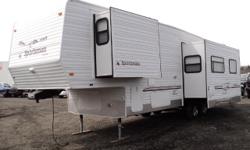 FOR AUCTION ON MAY 5, 2011 at repocast.com: 2004 KZ Sportsman 2852, length 31? 5th wheel, tandem axle, 2 slide outs, bedroom 62X24?, living area 139? X 36?, has 18? awning, propane tanks, 2 basin sink with covers, microwave, 3 burner stove, Suburban oven,