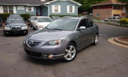 Great 2004 Mazda 3 s , automatic , very clean in and out , loaded with power windows , power locks , key lessentry with alarm system , factory wheels , good tires , leather seats , Hid headlights and much more .
Only 152 K miles.
I am a dealer / Broker .
