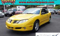 Bad Credit OK Here !! 
Auto Outlet of Pasco
7407 US 19 New Port Richey, FL
727-848-7688
2004 Pontiac Sunfire Coupe
$3,295
Year:
2004
Make:
Pontiac
Model:
Sunfire
Trim:
Coupe
Stock #:
1336R8
VIN:
1G2JB12F447153892
Trans:
Automatic
Color:
Yellow
Interior: