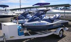 2004 Sea Doo GTX PWCs & Trailer Package
Package Price Includes (2) 185 HP Supercharged 4-Tec GTX 3-Seater Sea Doo PWC?s and Single Axle Trailer w/ Locking Storage Bow & Fuel Can Rack w/ Fuel Cans, and Covers. Translation: A Heck of a Lot of FUN For The