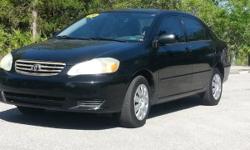 2004 Toyota Corolla LE with only 118,452 mostly highway miles. The exterior is a jet black with no major scratches or dents other than normal wear and tear. Good tread on tires as well. Engine has been well maintained and was just serviced. Service