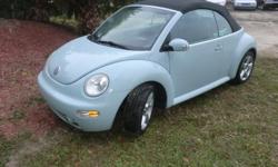 Volkswagen Beetle GLS Convertible
Light Blue over &nbsp;Gray Leather interiors.
Price: $5,890 with 86k miles
Black Convertible top, Front dual air bags, Front wheel drive, Power steering, Anti lock brakes, 4-wheel disc brakes, Daytime running lamps,&nbsp;