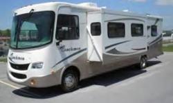 2005 Coachmen Mirada Class-A, 35' Two Slide-Outs, Sleeps 5/6, Triton V-10 Gas Engine, 8,600 Miles, Purchased New June 2006, Queen bed, Double Sleeper Sofa, Leather Swivel/Recliner Cockpit Seats, Swivel Chair, Just Installed Complete New Up-graded