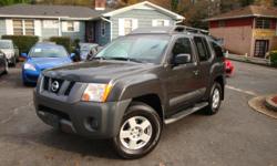 2005 Nissan Xterra , automatic , 4x4 , runs and drives great , clean in and out , cold a/c , power windows , power locks , key less entry with alarm system , alloy wheels , CD player &nbsp;and much more.
Only 107 K miles !!!!&nbsp;
I am a dealer / Broker