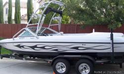 2005 Sanger V-215 in great condition. Only approximately 90hrs, and garaged when not in use. I bought this boat brand new in 2005 and now just don't have time to use it like I would like. Boat has teak swim platform, Pro-Flight tower with (2) tower board