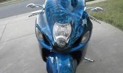 20,130 miles 2005 Suzuki Hayabusa
Well it's time to let someone else shine!&nbsp; This bike speaks for itself. Has everything on it.&nbsp; Ridiculous paint job, 330 tire kit.&nbsp; Chromed out everything.&nbsp; blue LEDs, IPOD hookup with speakers,