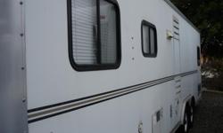 26' TRAVEL TRAILER W/12' GARAGE. EXCELLENT CONDITION. STOVE - REFRIGERATOR - MICROWAVE - FULL BATH. CUYAHOGA FALLS. CALL 330-929-4888