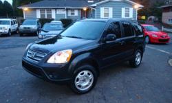 2006 Honda CR-V , automtic , runs and drives great , clean in and out , nice tires , cold a/c , key less entry wtih alarm system , Cd player , reliable and gas saver.
Only 92 K miles !!!!&nbsp;
I am a dealer / Broker .
Call me at.
We are open Monday