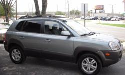 2006 Hyundai Tucson GLS - Gray - 75K Mi.
This 2006 Hyundai Tucson GLS is a one-owner vehicle with no accidents. Very clean inside and outside. Runs & drives like new.
Features: Air Conditioning, Alloy Wheels, Antilock Brakes, Cruise Control, Power Door