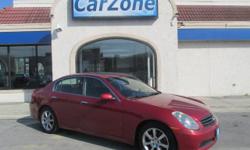 2006 INFINITI G35 | Garnet Fire Pearl Metallic with Black Leather Interior | Named on the Automobile Magazine 50 Great New Cars List, the Infiniti G35 was named a Consumer Guide 2005 & 2006 'Recommended Buy'. Motor Trend calls the G35 ''blockbuster