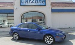 2006 MAZDA 6s | Lapis Blue Metallic with Beige Leather Interior | Named a Consumer Guide Recommended Buy, the Mazda 6 was named one of Auto Week's 10 Hot Cars for '05! Car and Driver calls the Mazda 6 ''stylish and sporty,'' and AutoWeek credits the Mazda