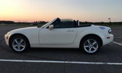 2006 Mazda Miata MX-5 Grand Touring
White Creme
2 Door
Convertible&nbsp; (New Roof)
Tinted Glass
Stereo/AUX/ USB/ CD
Automanuel
Power Windows/ Power Locks
102,000 miles
All scheduled maintenace completed on time at dealership
Very Clean Car
&nbsp;
&nbsp;