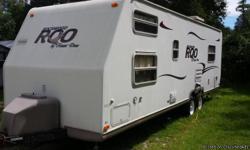 this is being offered for 5000.00 OBO 2006 roo by forest river with rear slide out. This camper is in great condition. Redid the floor with 3/4 inch treated plywood and new tile. Front twin beds were converted to queen size. Sleeps 6. AC will freeze you