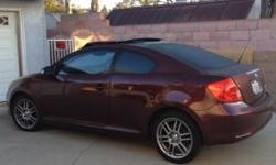 2006 Scion TC (black cherry) $8k OBO - Great condition.
-CD player/aux connection
-AC/Heater
-Moon roof
-low profile tires - great condition
-tint
-low jack
-new brakes/alignment
Phone: 9zero9 - five2five-5sevenone6